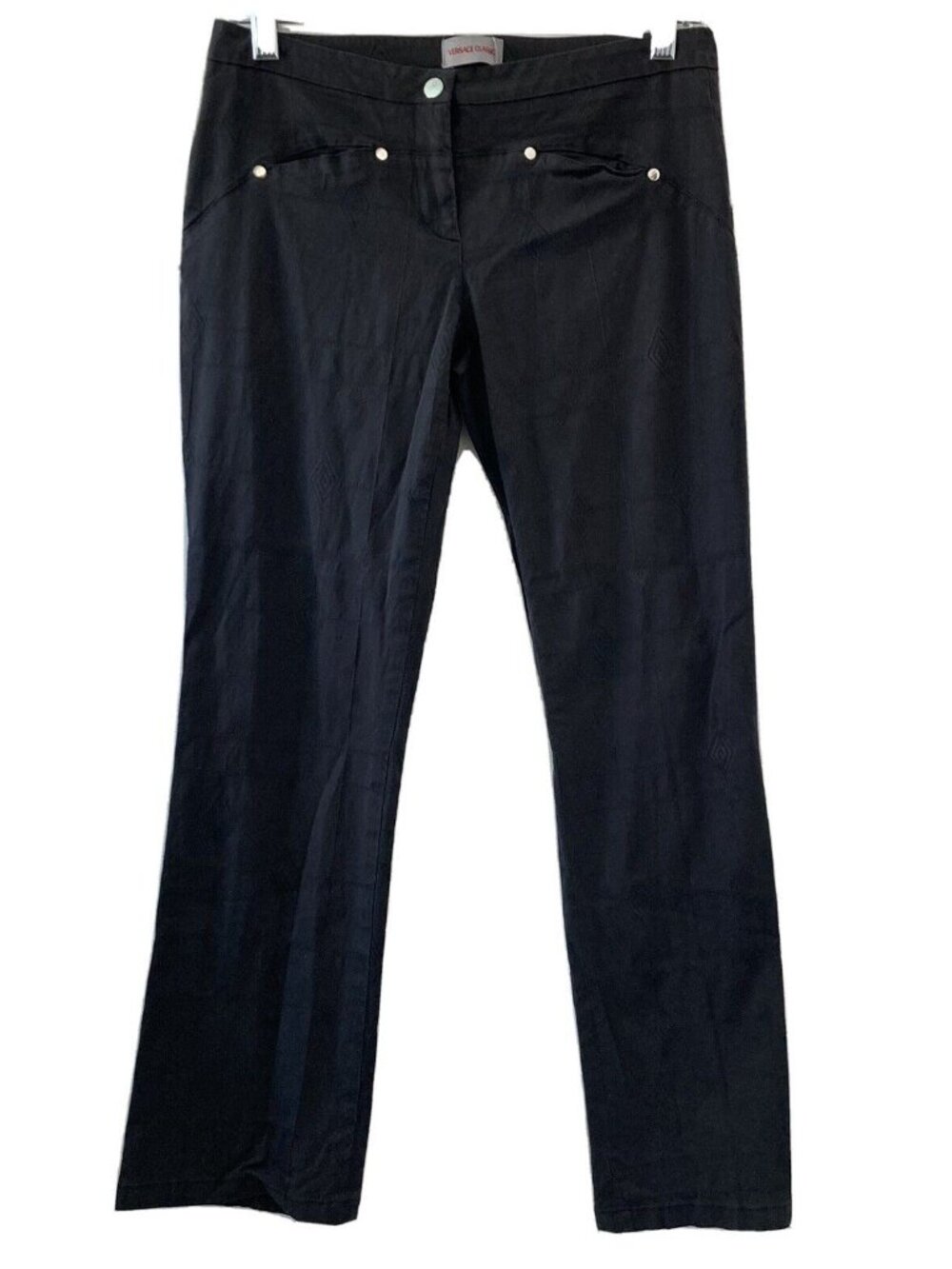 Versace Classic Pants Womens Size 30 Black Trousers